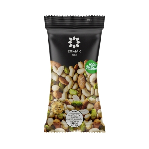 Salted nut mix with salt